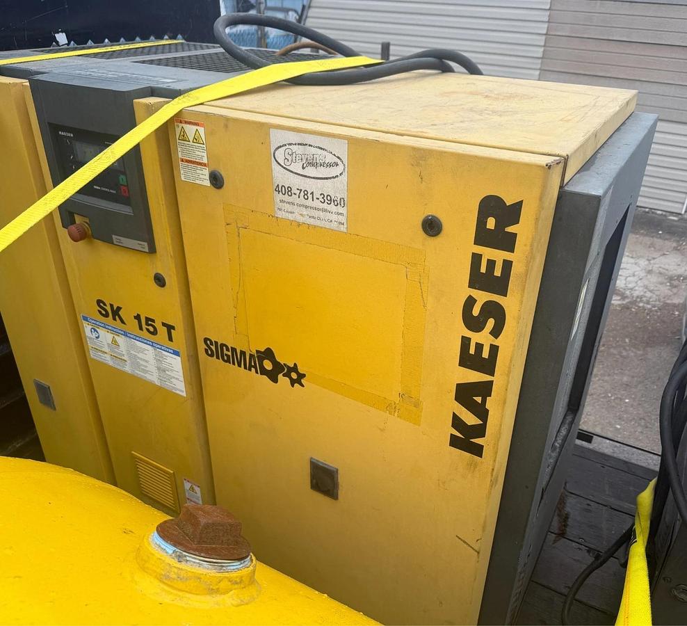 Used Kaeser sk 15 t Air Compressor 100981.0 / Receiver Tank