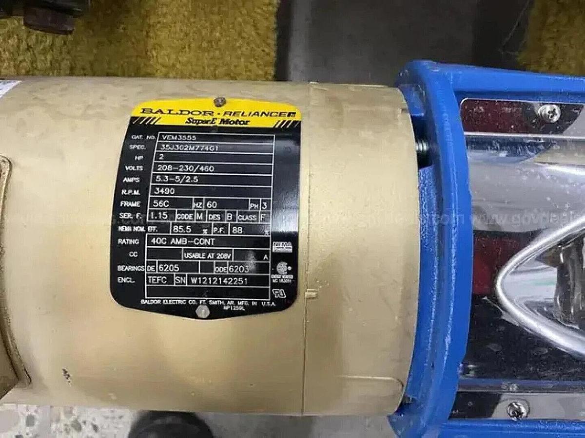 Used (Lot of 2) Goulds Vertical 5-Stage e-SV Pumps w/ Baldor 2hp super-E Motors