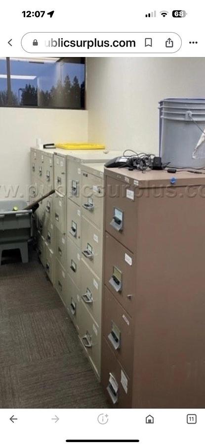 Used Victor Firemaster LX Fireproof 4 Drawer Vertical File Cabinet/FireKing