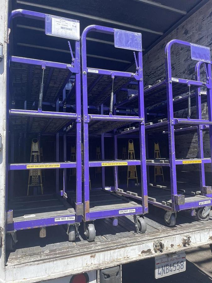 Used 4 shelf HD Industrial Carts on Casters -- San Diego,CA/ Carson City,NV