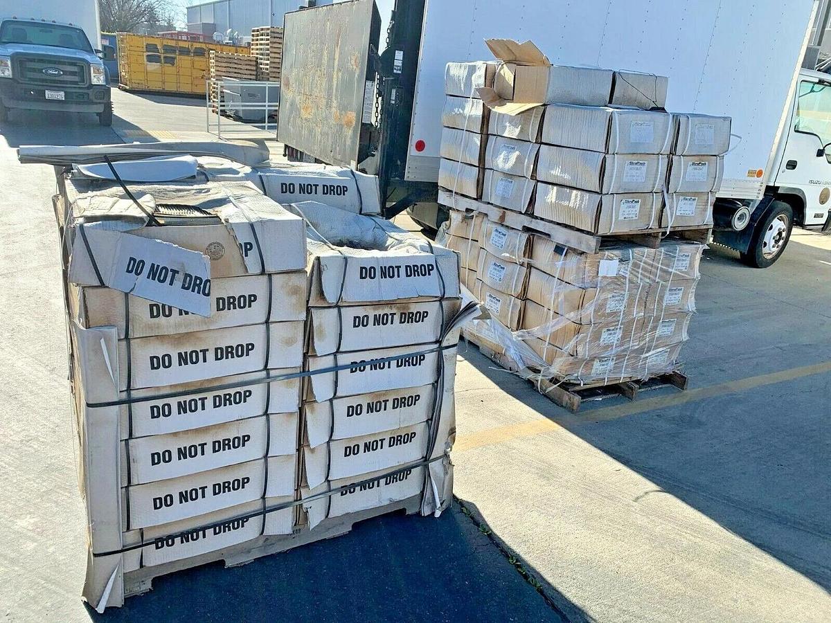 56 Rolls-Polychem Econoband 1/2" Black Pallet Strapping - 5600' Rolls - 16" Core
