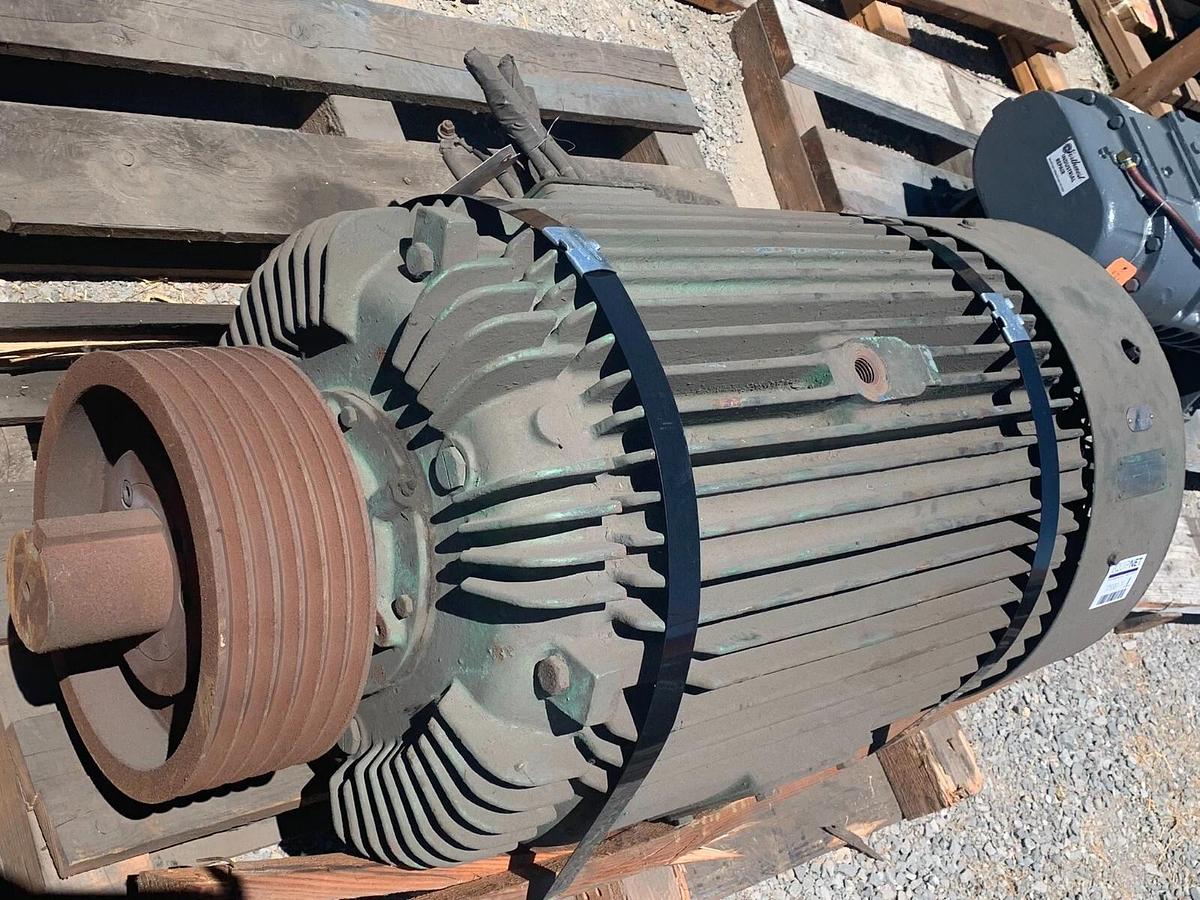 Used Toshiba 100 HP Motor - A1004FGF4A1 -230/460v - 1775 rpm - 441T Frame - TIKK
