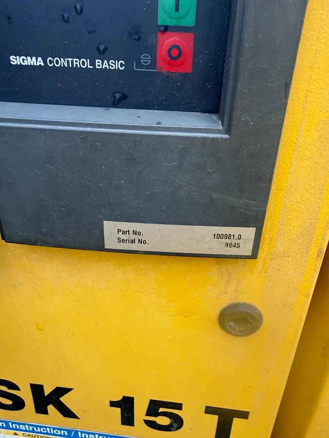 Used Kaeser sk 15 t Air Compressor 100981.0 / Receiver Tank
