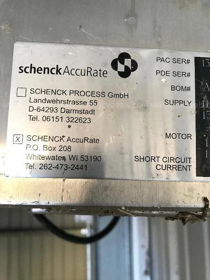 Used Schenck AccuRate Feeder Control with dual motor auger + Mac Silo w/ Centr.Blower