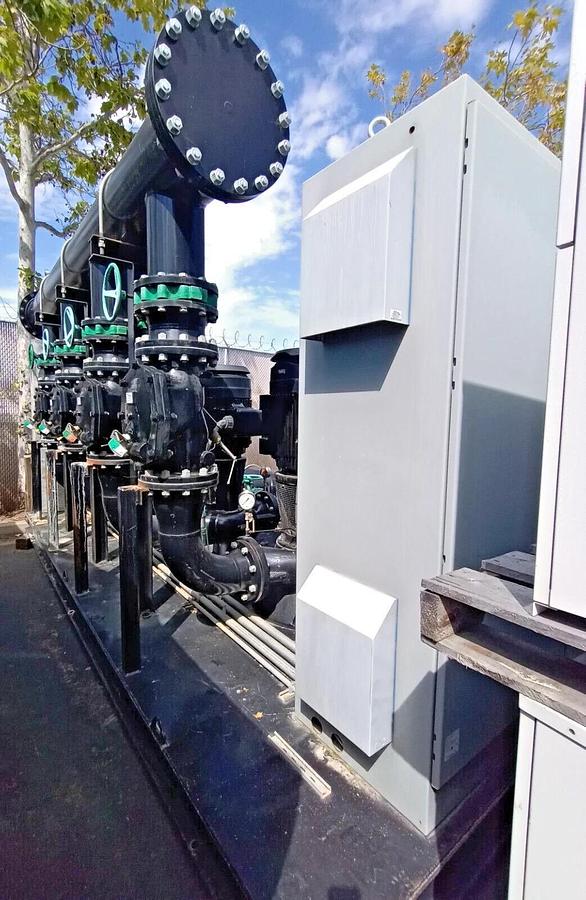 Used Grundfos - 4x75hp - Vertical Multi Stage IrrigationCooling Tower Pump Skid -Reno