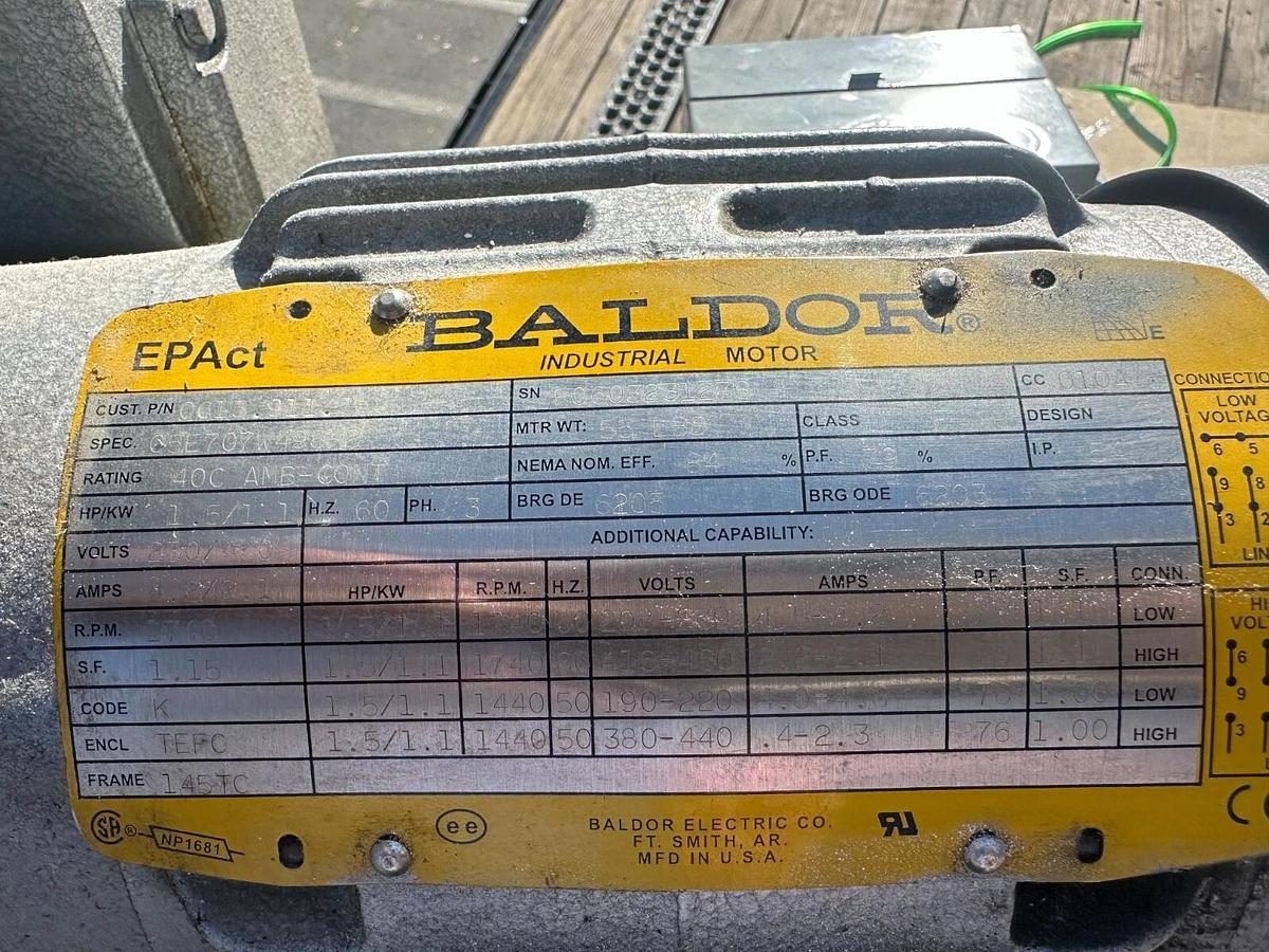 Used 1.5hp Busch 20 cfm/15 TORR Vacuum Pump - 80 Gal. Tank - Carson City,NV