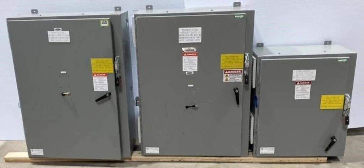 Used (3) Wiegmann 3-phase disconnect enclosures 2016. -- San Diego, CA
