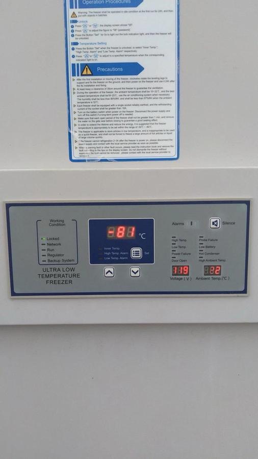 Used NuAire Blizzard -86c Ultra-Low 728 Litre Freezer - Carson City, NV