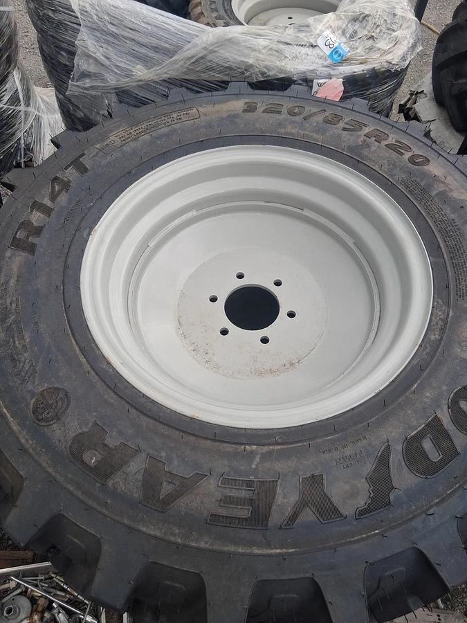Used NEW 320/85R20 GOODYEAR R14T (119D) ON 6-HOLE WHEEL/TIRE ONLY