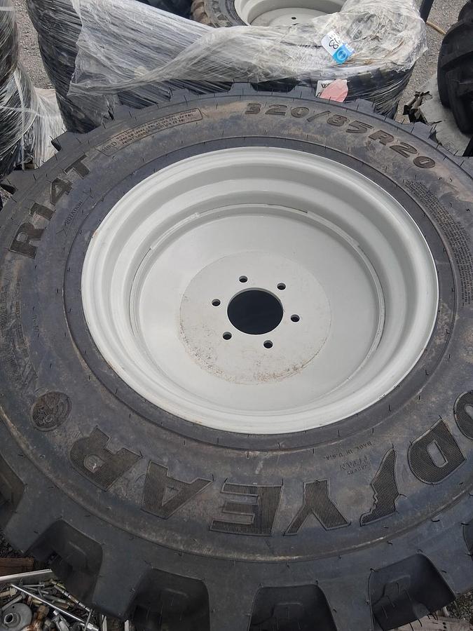 Used NEW 320/85R20 GOODYEAR R14T (119D) ON 6-HOLE WHEEL/TIRE ONLY