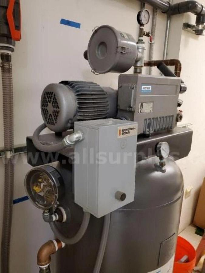 Used 1.5hp Busch 20 cfm/15 TORR Vacuum Pump - 80 Gal. Tank - Carson City,NV