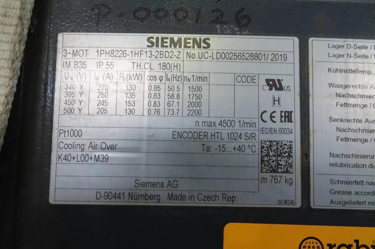 Siemens Simotics 150kw Explosion Proof Electric Servo Motor - West Coast