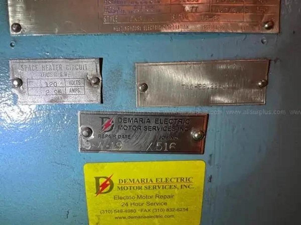 Westinghouse - DC Electric Motor - 250 hp “Life-Line" 850/1700 rpm - Reno, NV