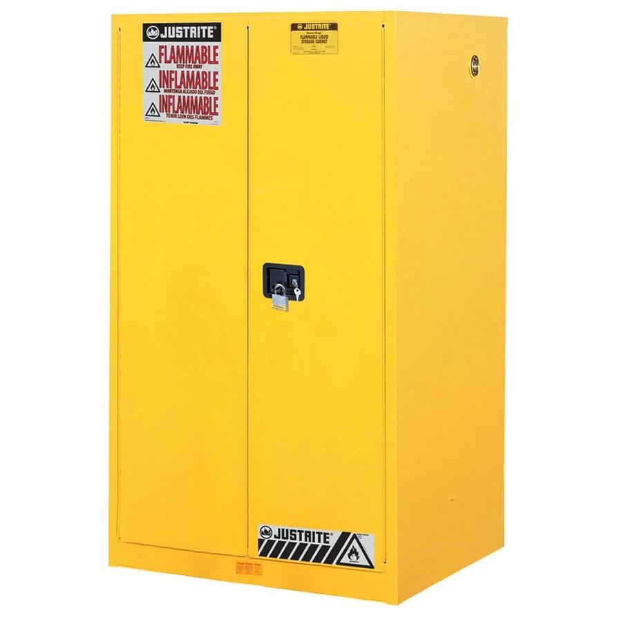 Used Justrite Sure-Grip EX 60 Gal Self-Close Flammable Safety Storage Cabinet, 65" H