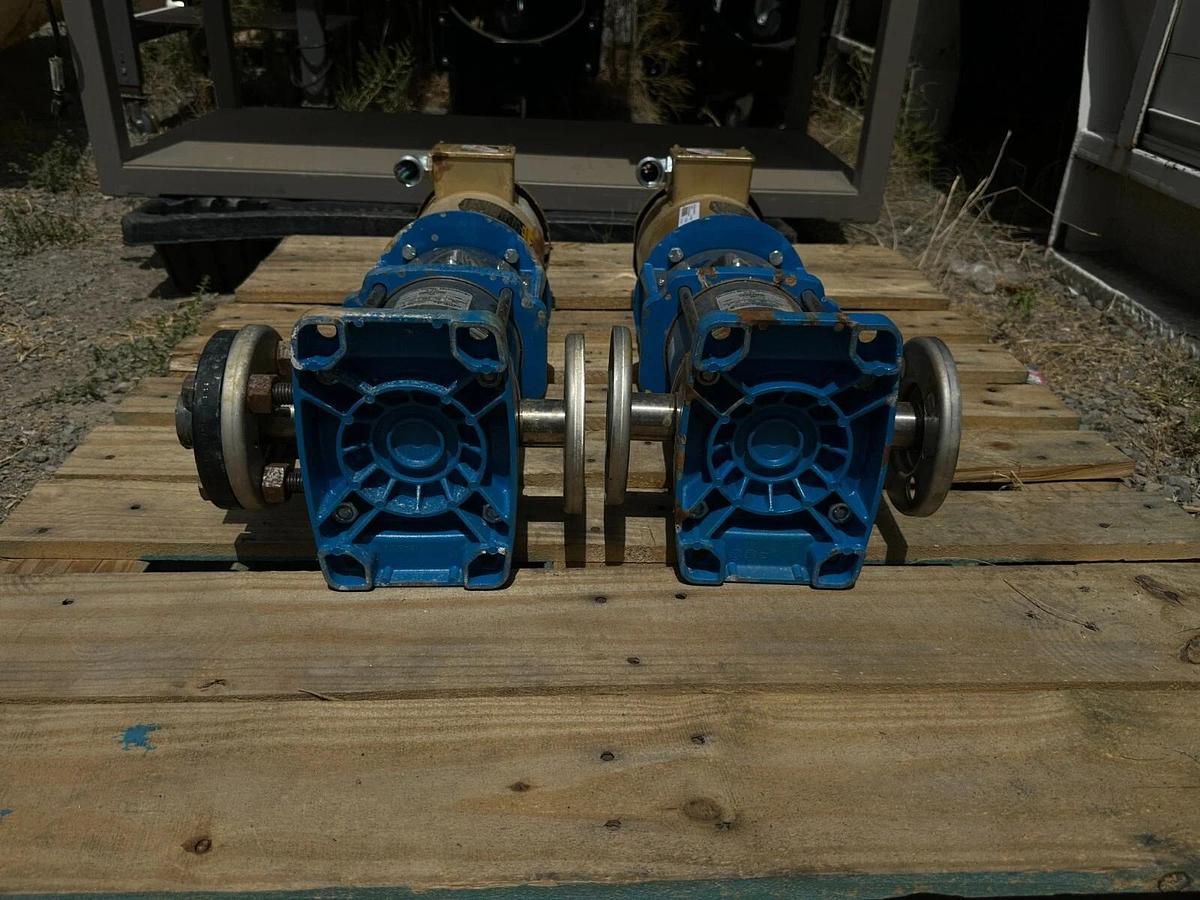 Used (Lot of 2) Goulds Vertical 5-Stage e-SV Pumps w/ Baldor 2hp super-E Motors
