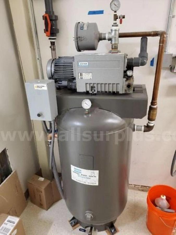 Used 1.5hp Busch 20 cfm/15 TORR Vacuum Pump - 80 Gal. Tank - Carson City,NV