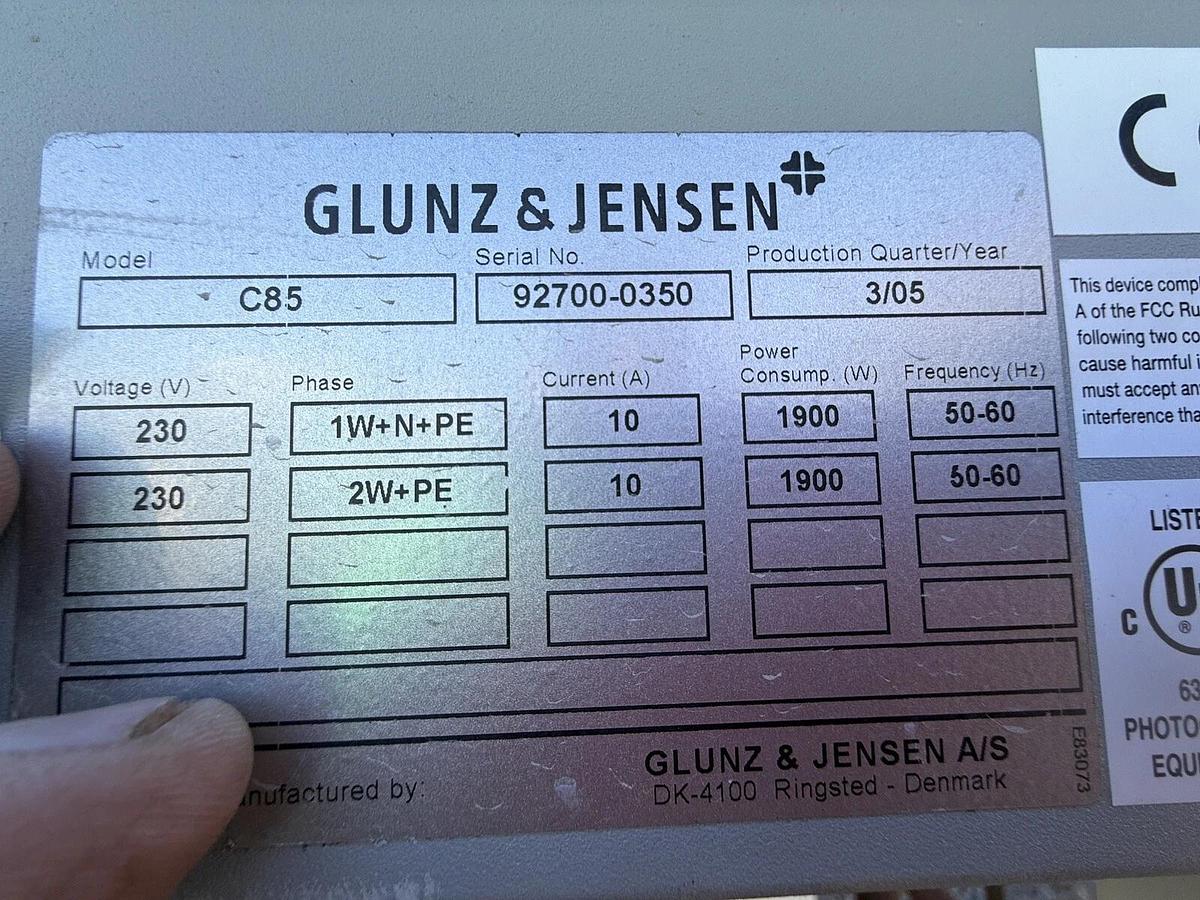 Used Glunz & Jensen C85 Plate Processor