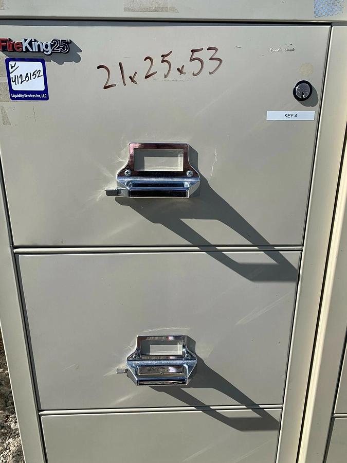 Used (2) FireKing 2Hr Rated - Ammo Gun Security Media Jewel Safe Drawer File Cabinet