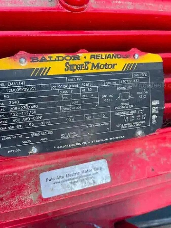 50hp Baldor Super-E Motor 230/460v TEFC 326TS 3600rpm -Rebuilt- Reno,NV