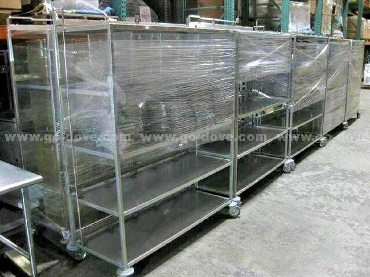Used Stainless Ancare Rodent Carts w/ water lines on casters- Reno,NV