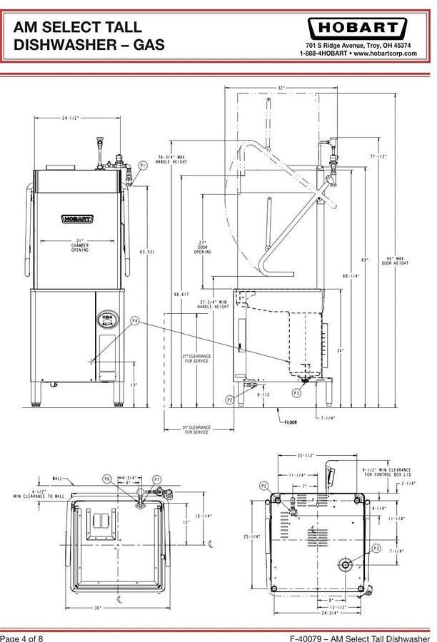 Used HOBART AM15T Single Rack Electric High Temp Dishwasher - 208/240, 480v -Reno,NV