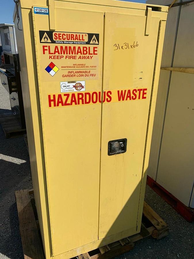 Used Securall W3040 Flammable Materials Storage Cabinet, 60gal cap.