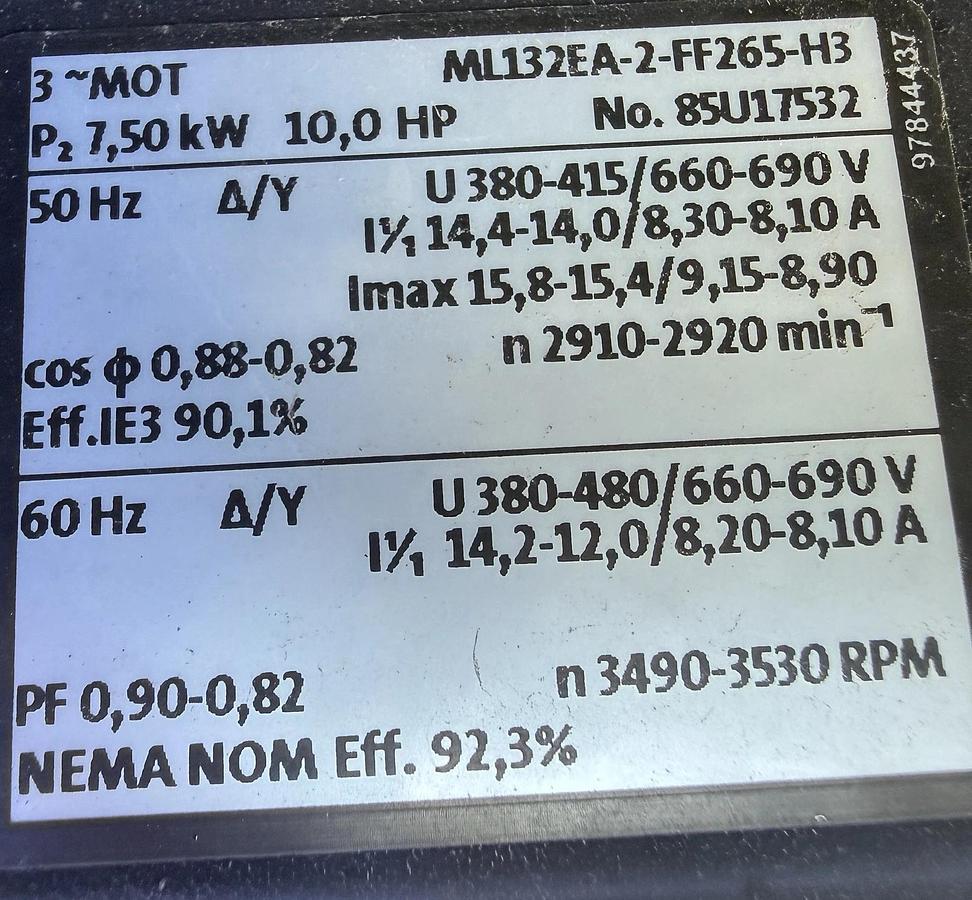 Grundfos 7.5kw CRN45-1A-F-G-E-HQQE Multistage Centrif Vert Pump - Unused.