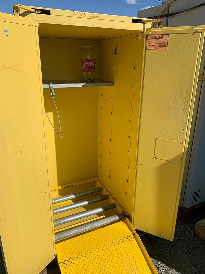 Used Securall W3040 Flammable Materials Storage Cabinet, 60gal cap.
