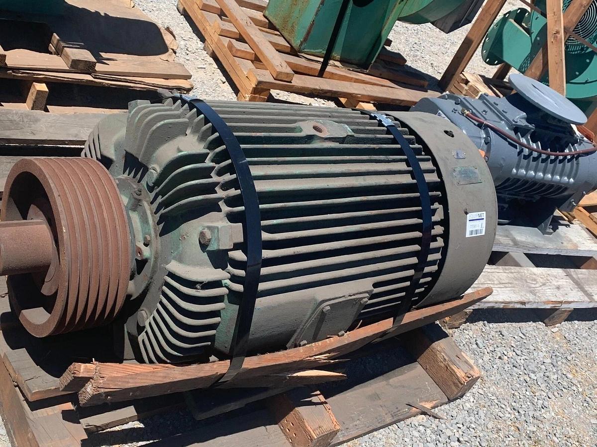 Used Toshiba 100 HP Motor - A1004FGF4A1 -230/460v - 1775 rpm - 441T Frame - TIKK