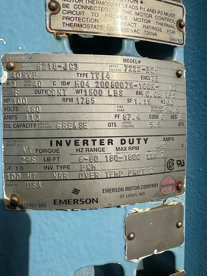 Used 100 hp Weir FloWay Vertical Turbine Pump 440v -Carson City, NV 89706