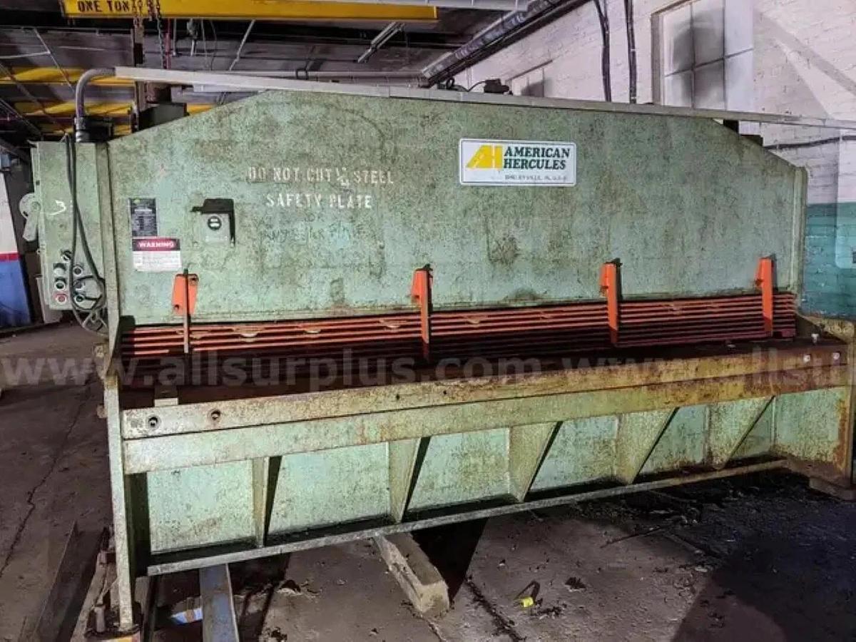 Used American Hercules 10' x .25" Sheetmetal Shear - Carson City, NV - Free Loadout!