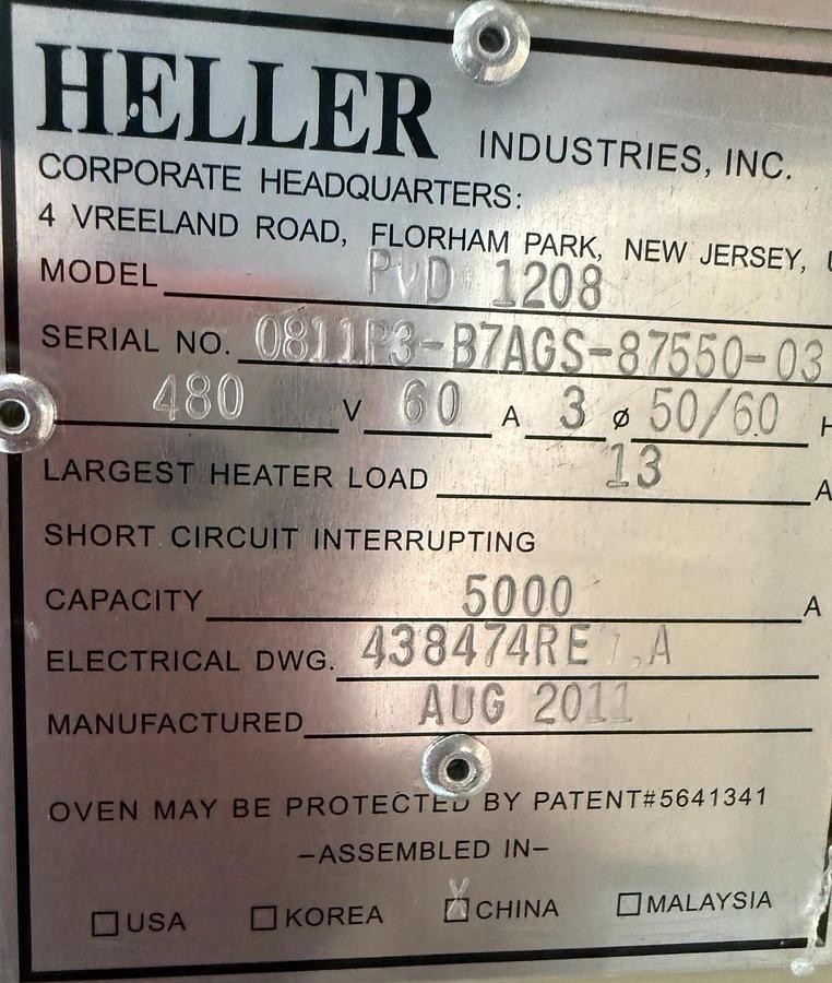 Used Heller pVD 1208 Reflow oven
