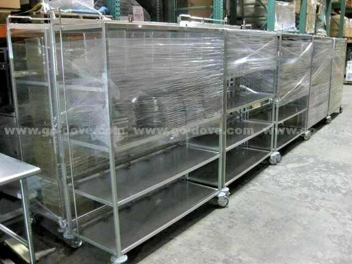 Used Stainless Ancare Rodent Carts w/ water lines on casters- Reno,NV