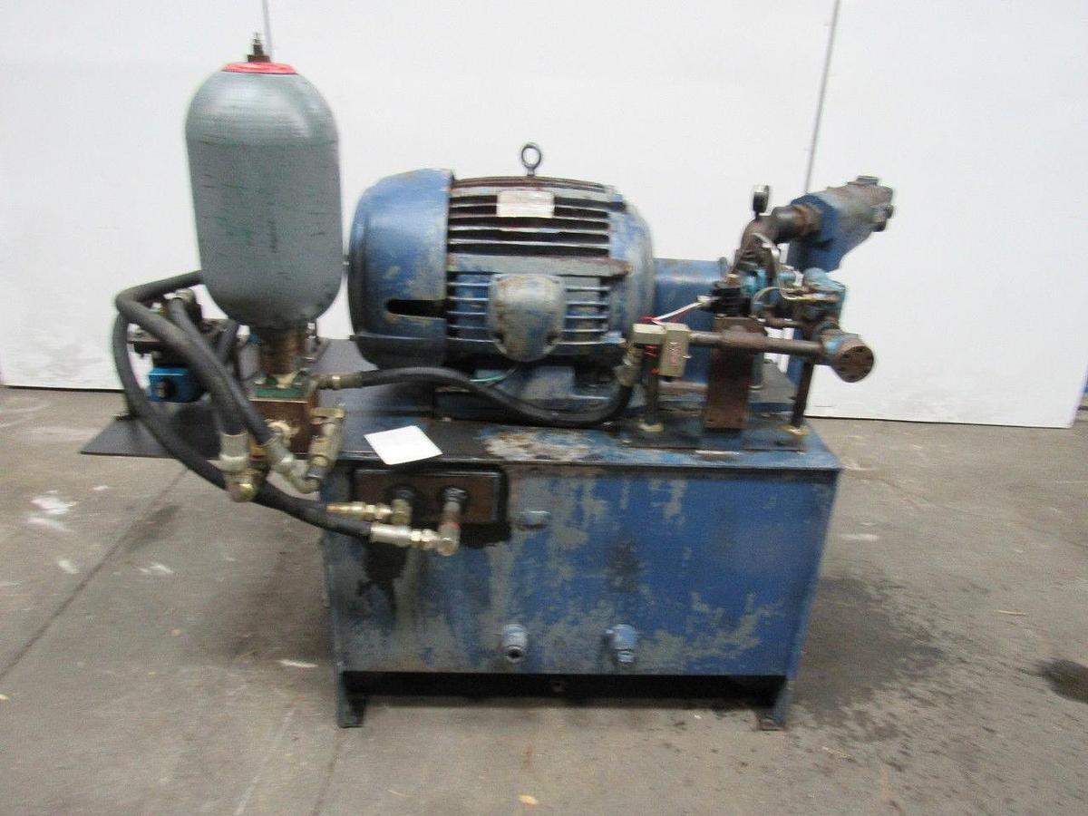 Used (4)Pacific Fluid Systems Hydraulic 10hp power packs w/ Therm Transfer exchangers