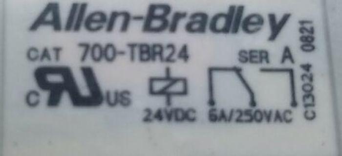 Used Allen Bradley 700-HLT1Z Ser A Terminal Block w/ 700-TBR24 Ser A Relay