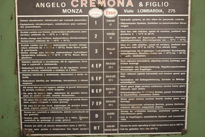 Used 1984 Angelo & cremona TZE4600 + ESA1