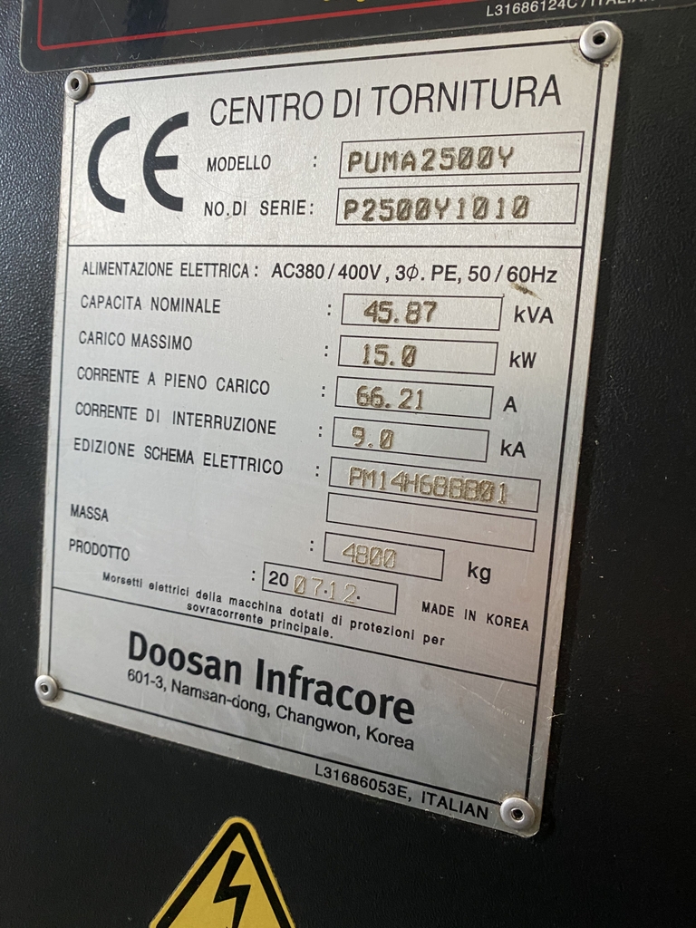 Ricondizionati 12/2007 Doosan PUMA 2500Y