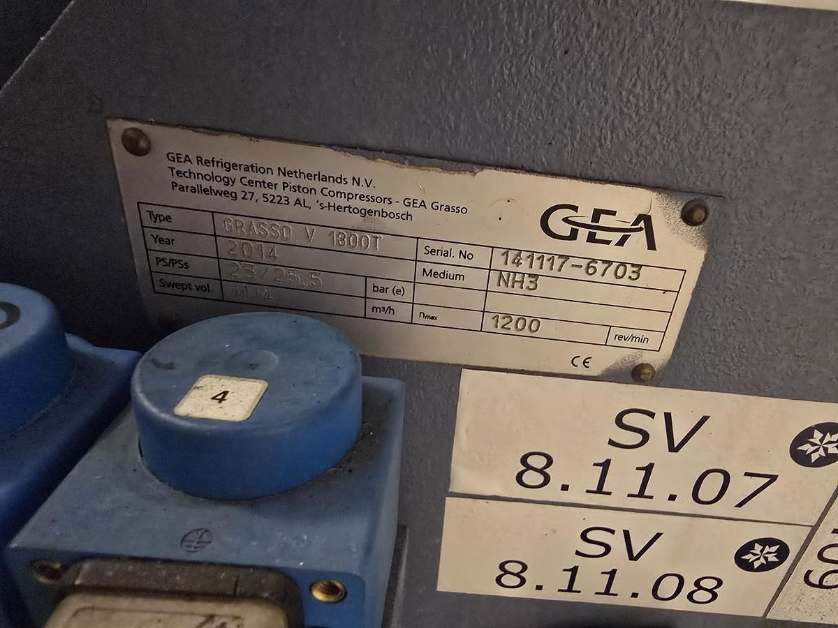 Gebruikt Used  Grasso V1800T Piston Compressor