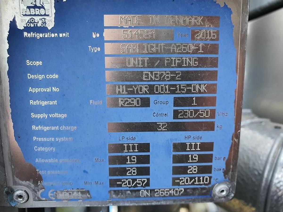 Gebruikt Used Sabroe Sablight Propane Air Cooled Chiller