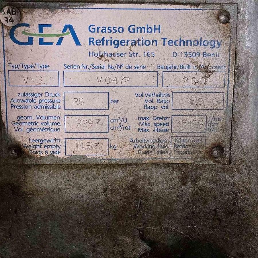 Gebruikt Gebruikte  Grasso V3 Schroef Compressor