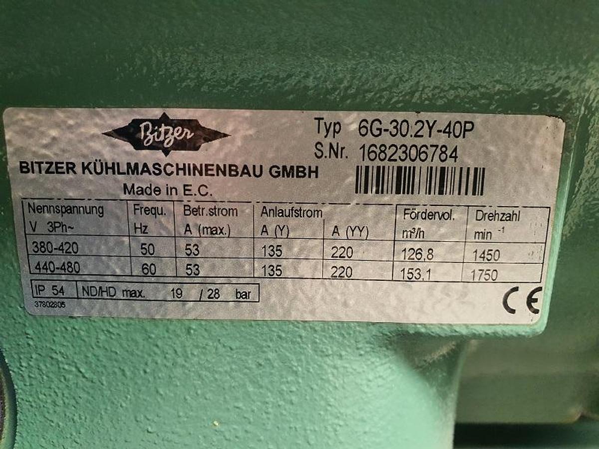 Gebraucht Gebrauchte Bitzer Kolbenkompressoreinheit