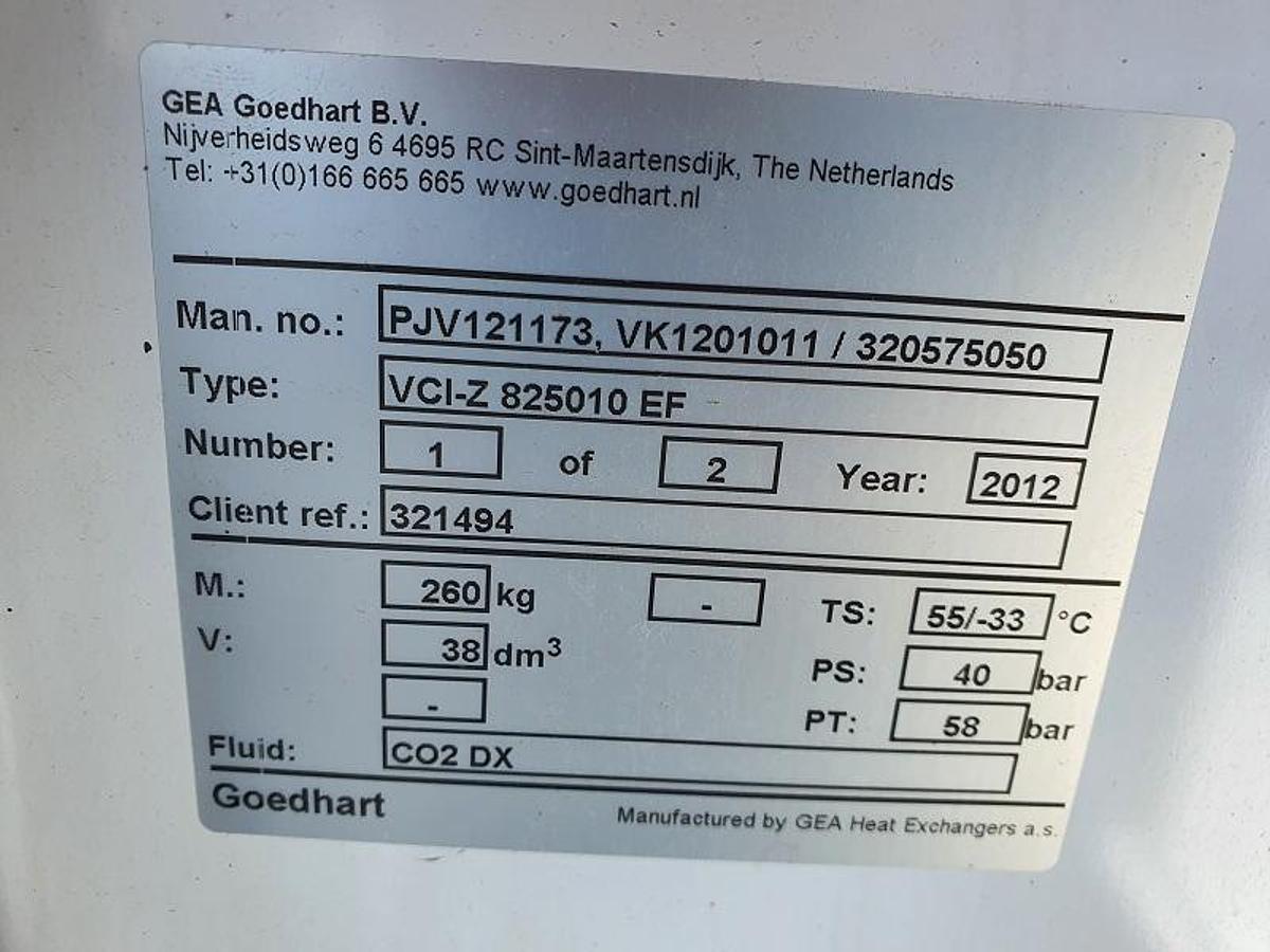 Gebruikt Used CO2 Goedhart VCI-82510 Evaporator