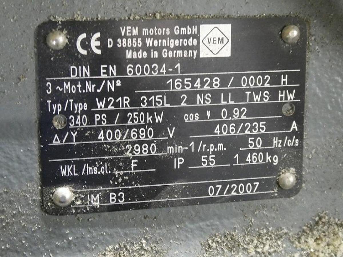 Gebruikt Used Howden WRV255-130-5.0 Screw Compressor