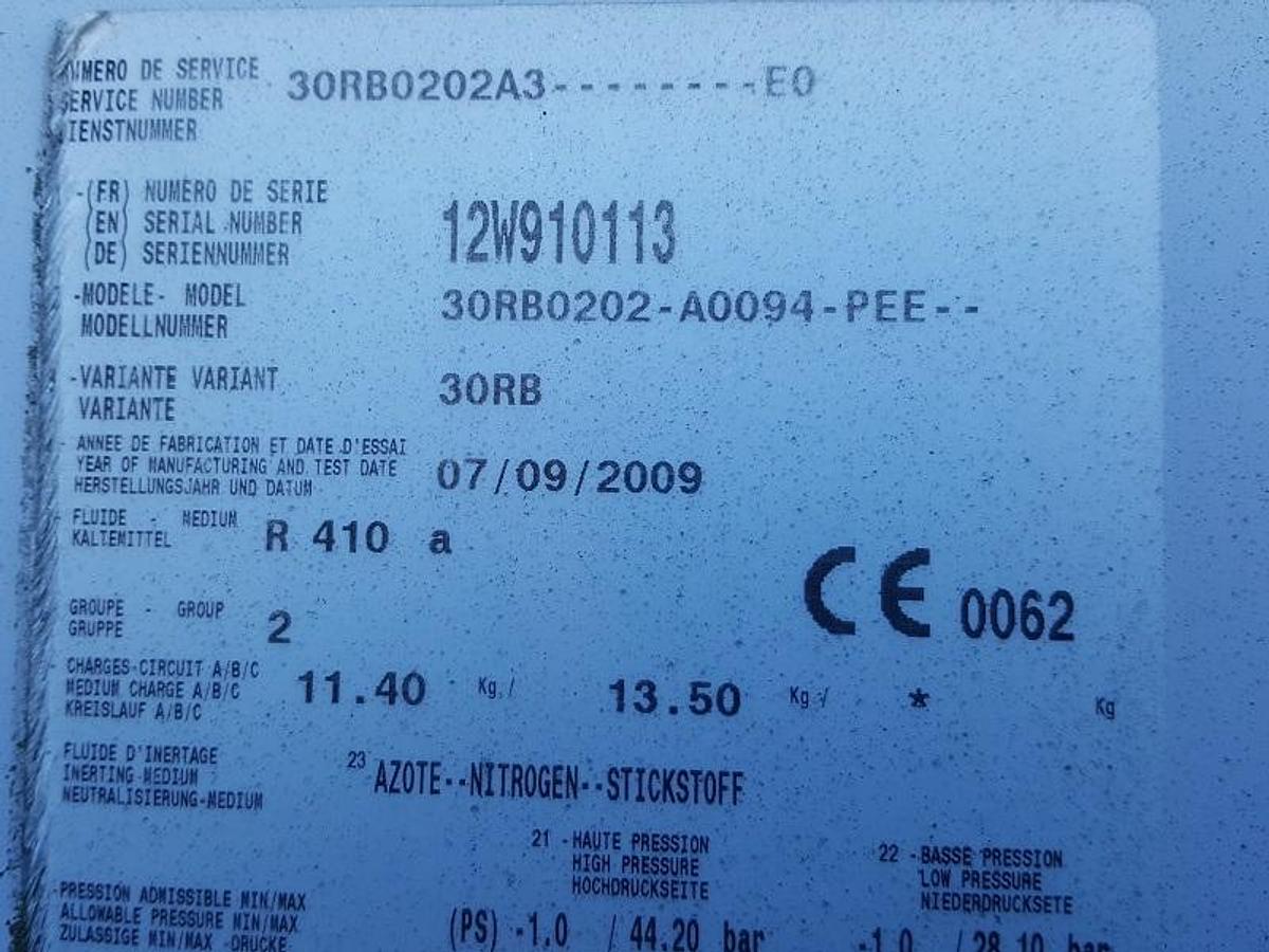 Used Used Carrier 30RB Air Cooled Chiller