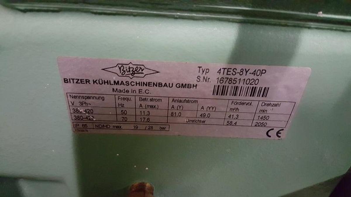 Used Used BITZER 4-TES-8Y-4P Piston Compressor Unit