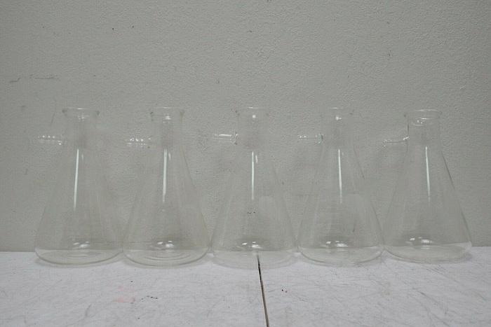 Used Lot of 5 Pyrex 5340 500mL Glass Filter Flasks