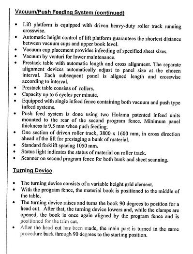 Used Holzma Profiline HPV 510