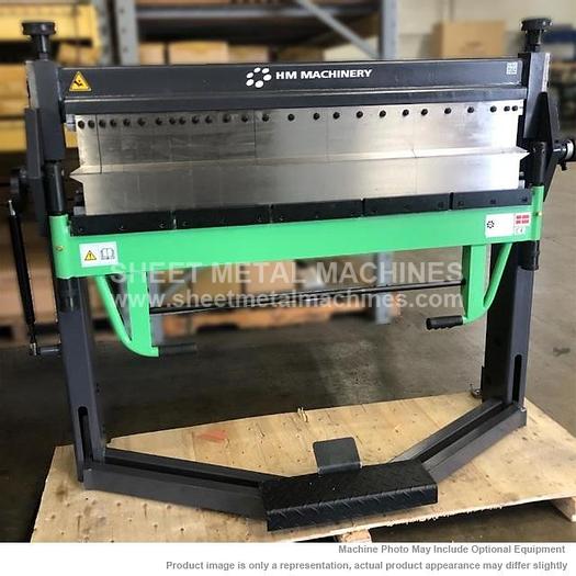 HM MACHINERY 4' x 16 ga. Universal Manual Foot Clamp Box and Pan Brake w/Upper and Lower Segmented Tooling HM412HAB&P