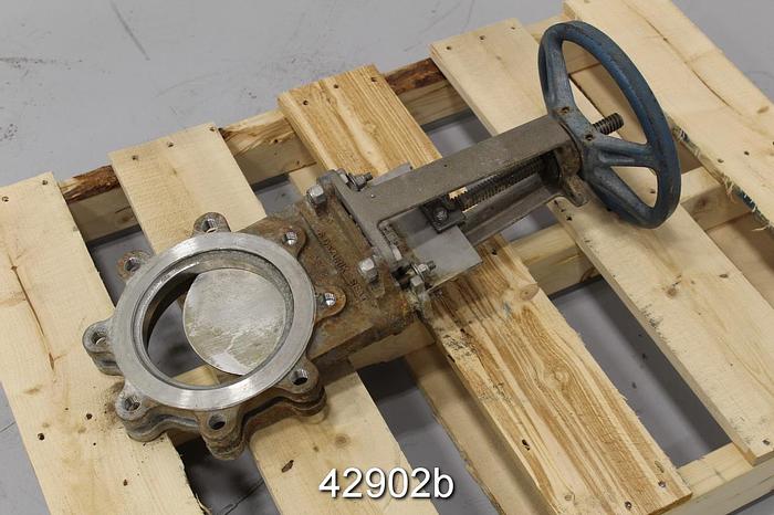 Used Dezurik 6" Hand Operated Knife Gate Valve #42902