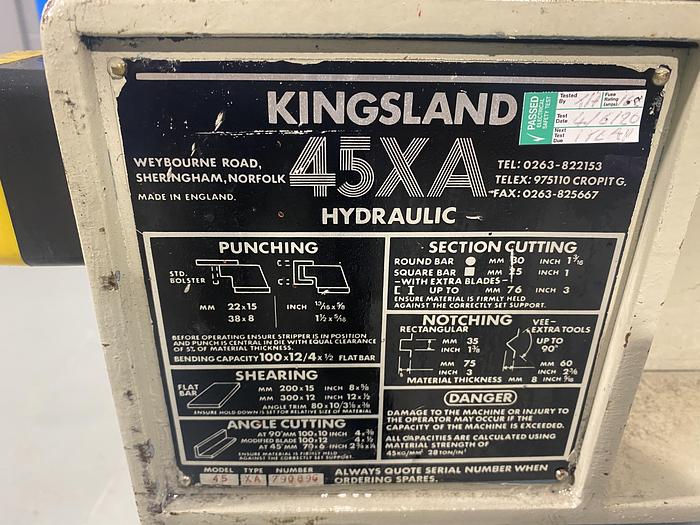 Used kingsland compact 45 5 station 45 ton steelworker